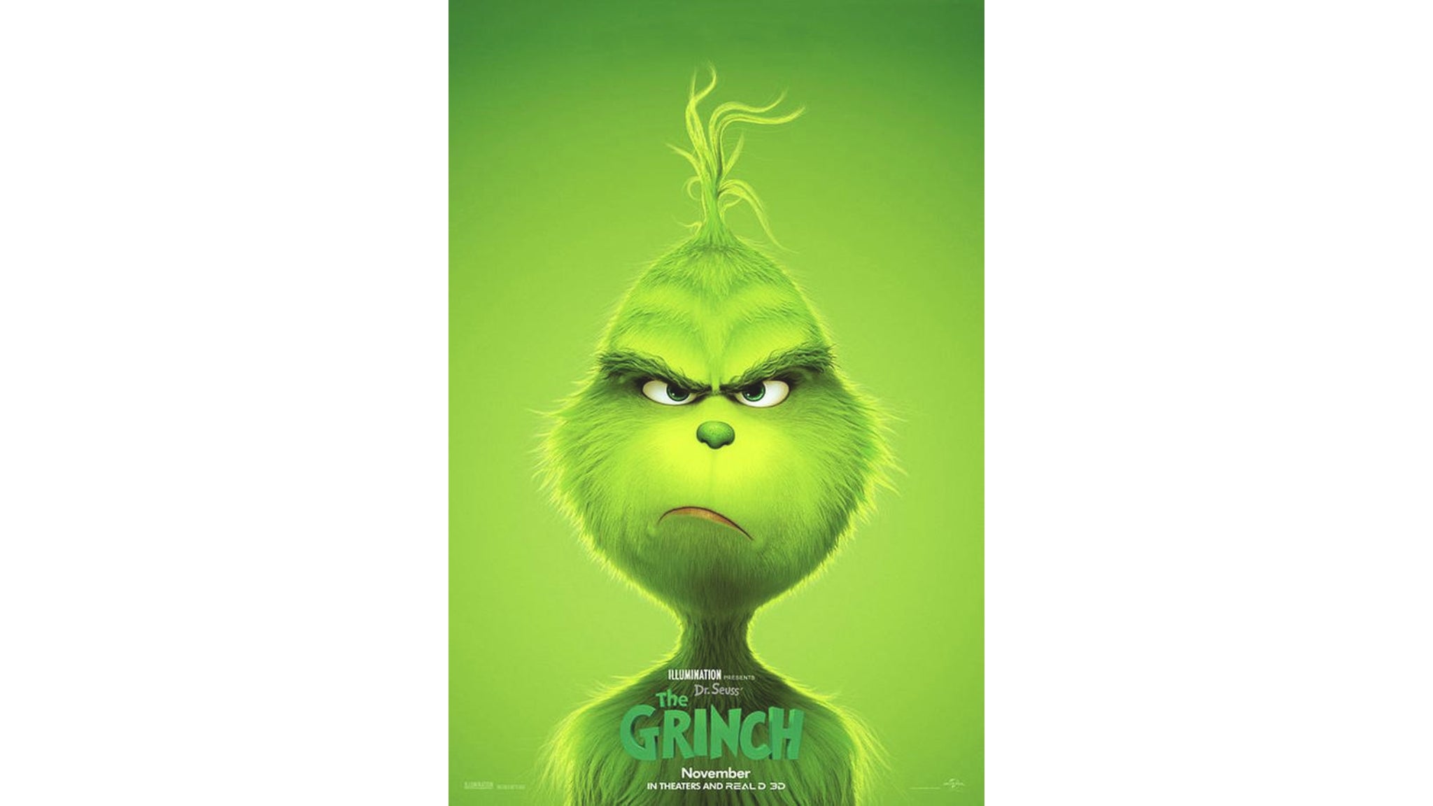 the grin movie poster with a green background