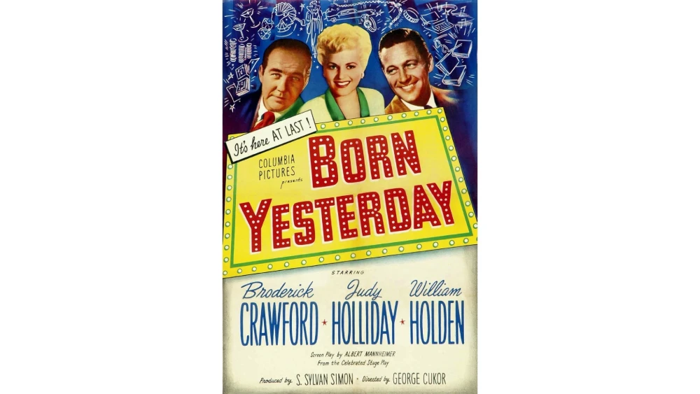 a movie poster for born yestrday
